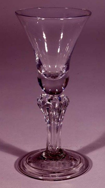 English Baluster Silesian or Pedestal Wine Glass, 1730 by English School